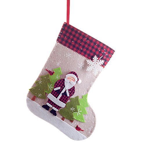 Bas de Noël en Feutre Multicolore figurant le P...