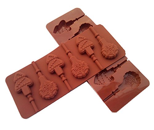 2 pcs moule pour 6 chocolat en forme la sucette...