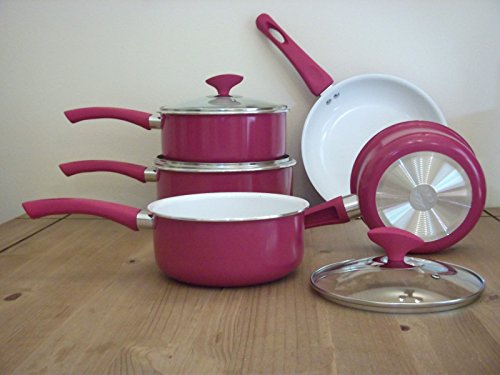 Rose Fuchsia Batterie de cuisine 5 Pièces en cé...