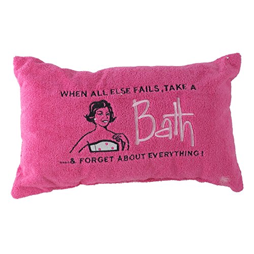 Écriture Oreiller de bain en couleur rose