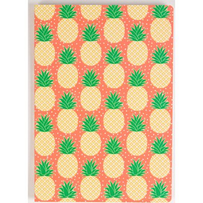 Ananas A5 pêche cahier vert journal notepad été...