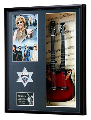Bon Jovi Guitare miniature encadrée affichage