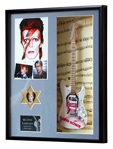 David Bowie Guitare miniature encadrée affichage