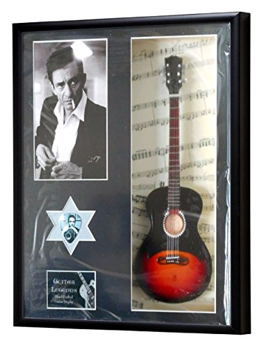 Johnny Cash Guitare miniature encadrée affichage