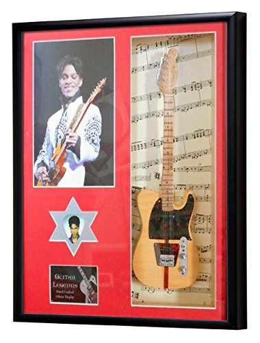 Prince Guitare miniature encadrée affichage