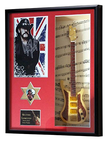 Lemmy Motorhead Guitare miniature encadrée affichage 5056023444104 North West Memorabilia Lemmy Motorhead Guitare miniature encadrée affichage 5056023444104 North West Memorabilia