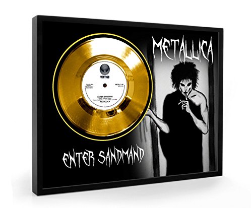 Metallica Enter Sandman Framed Disque d'or Disp...