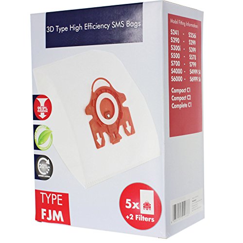 SPARES2GO 3D Type FJM Hyclean Sacs Pour Aspirat...