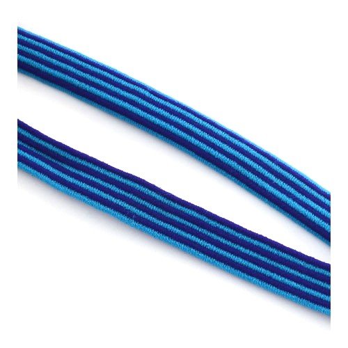 Charming Beads 5m x Bleu Élastique 8mm Corde Plat - (Y04870) - Charming Beads code EAN 5056052136742 