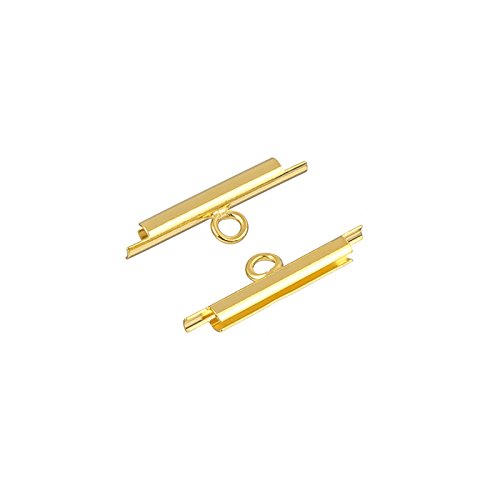 Beadsmith Plaqué or Miyuki perle tube diapositive fin pour tissage 15 mm code EAN 5056055431271 