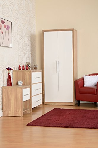 Seconique By home discount ltd séville de chambre - effet chêne clair/blanc brillant 5056065602029 (5056065602029)