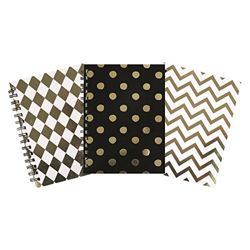 3x set de a5 decorative metallic wirebound note...