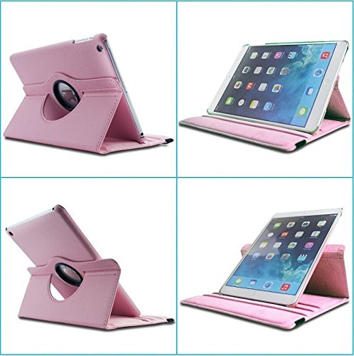 Rose clair en PU imitation cuir avec support ro...