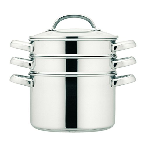 3 tier en acier inoxydable steamer et verre cou...