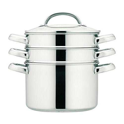 3 tier en acier inoxydable steamer et verre cou...