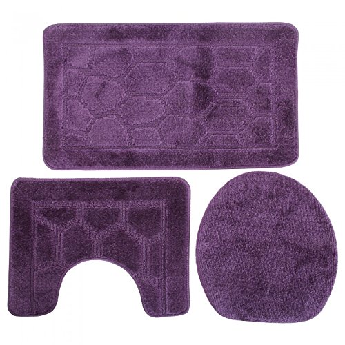 Ensemble de tapis de bain, contour de lavabo et...