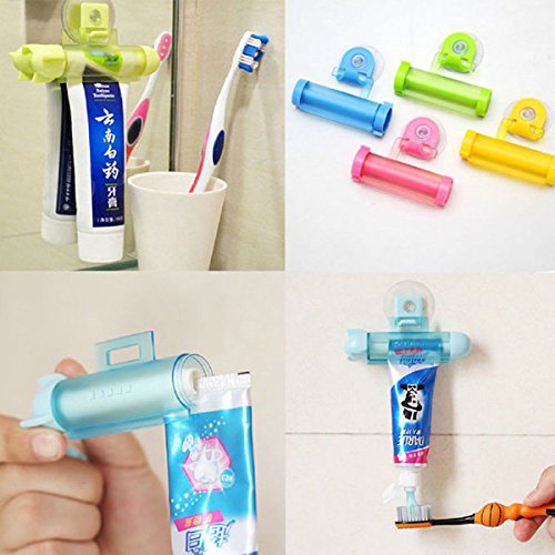 Bargain World 2pcs blanc dentifrice squeezer la...