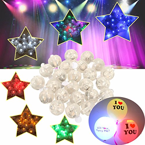 Bargain World 25pcs 1.7cm round LED Lampe de ba...