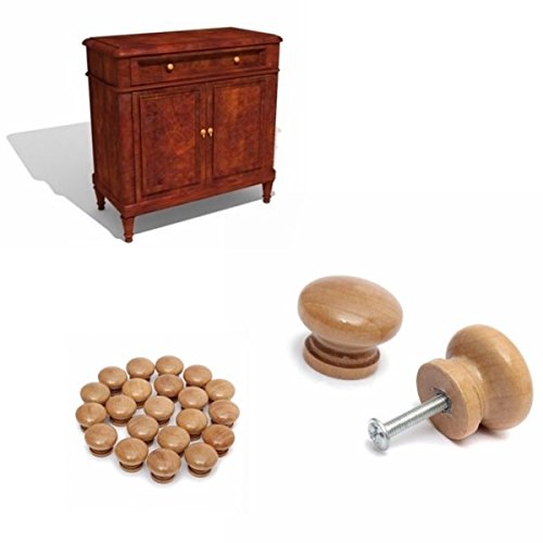 Bargain World 20pcs pommeau en bois porte armoi...