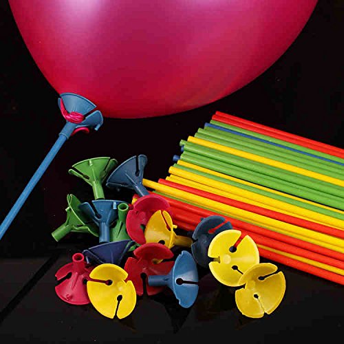 Bargain World 100 pcs bleu ballon bÃ¢tons avec ...