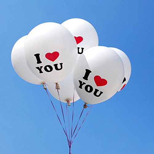 Bargain World 100pcs i vous aime ballons 10 pou...