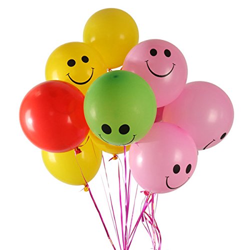 Bargain World 100pcs ballons sourire visage fÃª...