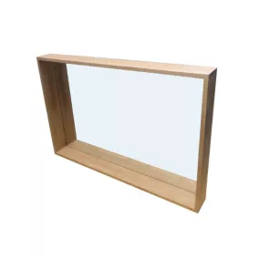  Miroir non lumineux rectangulaire Harmon coloris chêne l.120 x P.13 x H.80 cm code EAN 5057741400496 