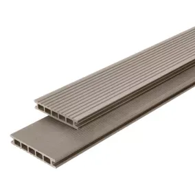  Lame de terrasse composite taupe Neva Klikstrom L. 220 cm x l. 14,5 cm code EAN 5057741446883 