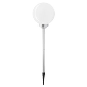 Balise à piquer LED à énergie solaire IP44 0.24W Ø19,5cm H.74,5cm acier inoxydable 5059340020730 