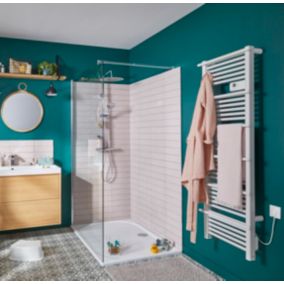 Sèche-serviettes électrique à inertie sèche GoodHome Solna blanc 750W 5059340396484 