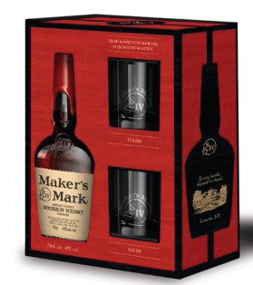 COFFRET 2 VERRES BOURBON WHISKEY Maker's Mark