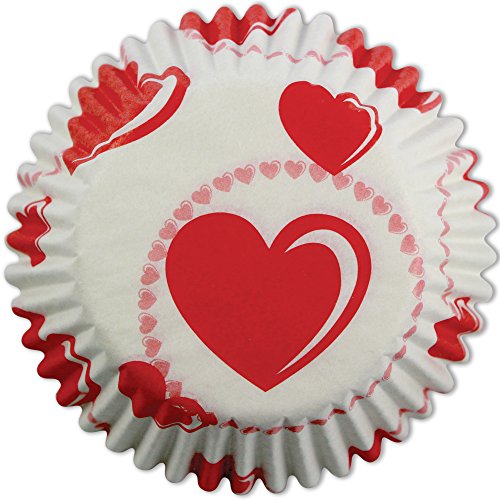 Cœur en papier pour cupcakes, taille standard, ...