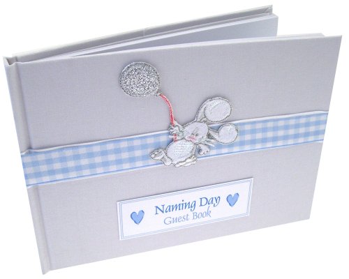 Livre d'or motif lapin et ballon inscription na...