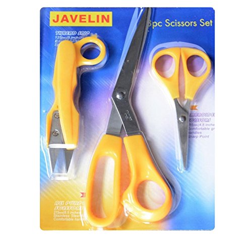 Javelin En acier inoxydable de javelot The Ciseaux de tailleurs Snips-Ciseaux à cranter, orange, Ensemble 3 pièces 5060088360095 (5060088360095)
