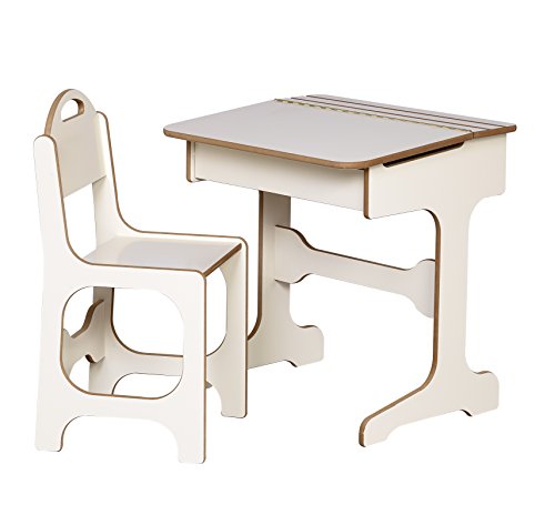Lit vanille bureau et chaise-blanc cassé