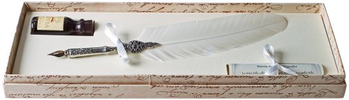 Coles Calligraphy Coles Kit calligraphie Plume d'oie/Porte-plume en étain/flacon d'encre Blanc code EAN 5060105532306 