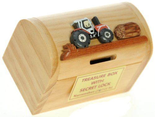 Tracteur : Fabriqué à la main tirelire en bois ...