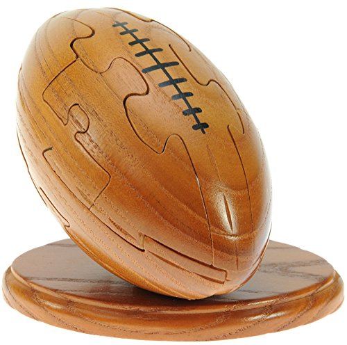Rugby Ball 3D Puzzle en bois + porte-clés gratu...