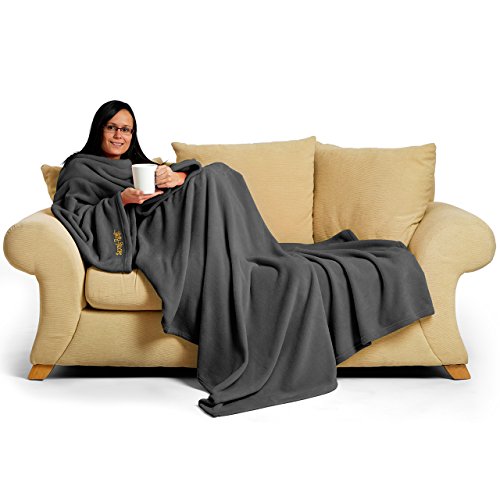 Couverture à manches en polaire luxueuse pour a...