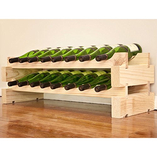 Modularack Bois casier à vin 16 bouteilles - pin naturel 5060138072305 (5060138072305)