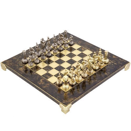 Grecque Roman Armée Métal Set D'échecs