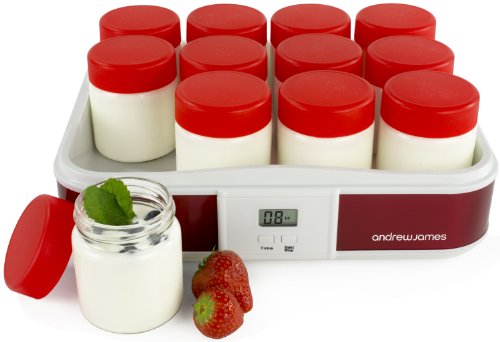 - grande yaourtière digitale en rouge - capacit...