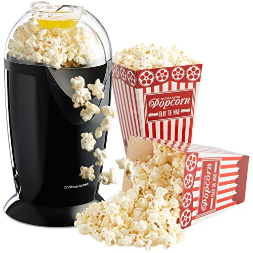 - machine à pop-corn en noir + 4 boîtes de pop-...