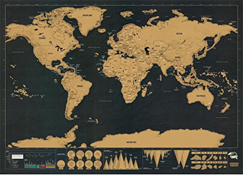 Super Things Deluxe Scratch Map Carte a Gratter 5060146091787 (5060146091787)