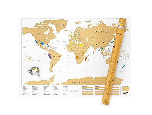 Luscrxl carte à gratter mondiale personnalisé a...