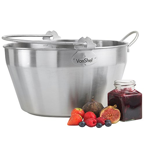 Bassine à confiture graduée en acier inoxydable...