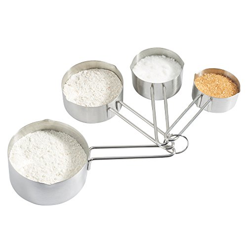 VonShef Set de 4 cuillères doseuses en inox - 60 ml, 80 ml, 125 ml et 250 ml code EAN 5060147558388 