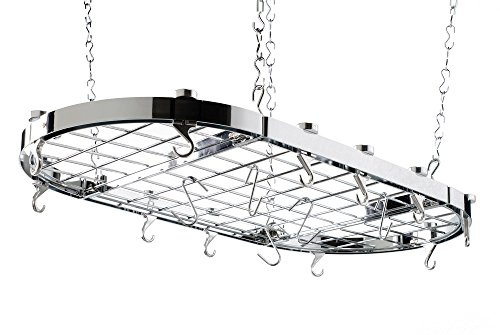 Support à casseroles ovale chromé