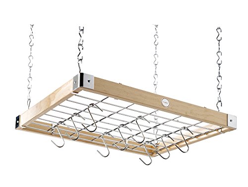 Support à casseroles carré bois