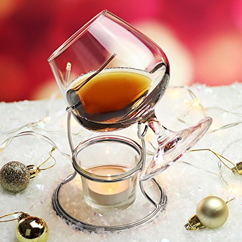 Réchauffeur à cognac et brandy avec verre, supp...